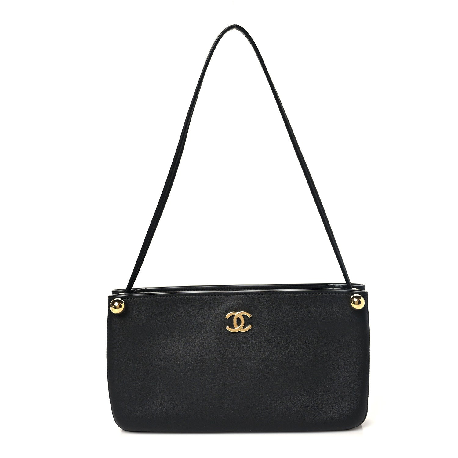 Chanel Calfskin Chick Studs Clutch Black 1 of 9