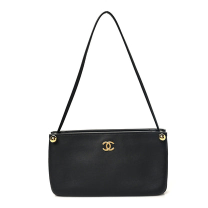 Chanel Calfskin Chick Studs Clutch Black 1 of 9
