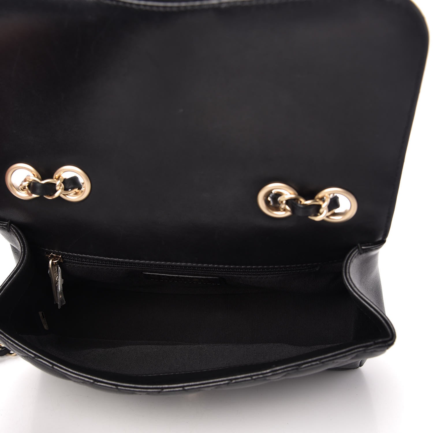 Chanel Lambskin Quilted Mini Mademoiselle Chic Flap Black 5 of 11