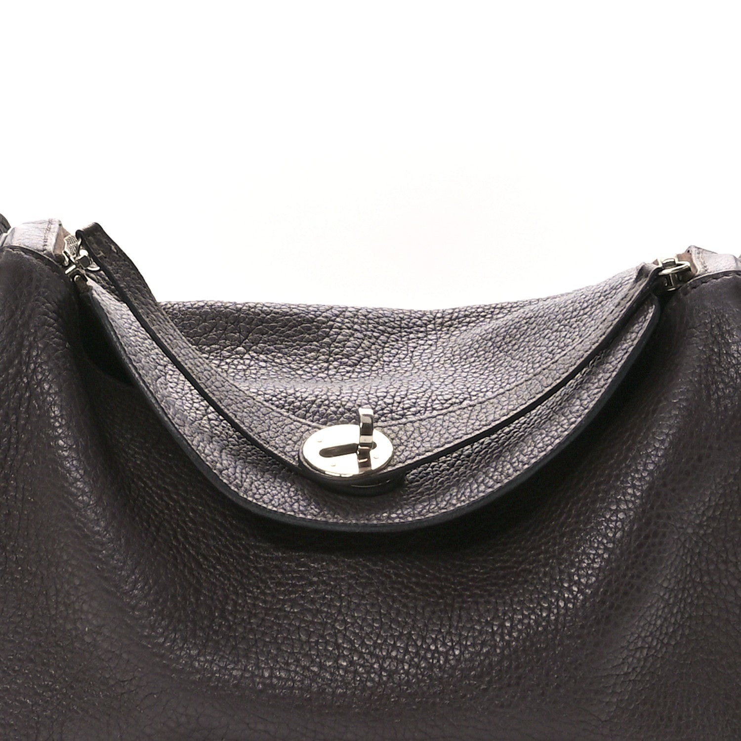 Hermes Taurillon Clemence Lindy 30 Chocolate 8 of 12