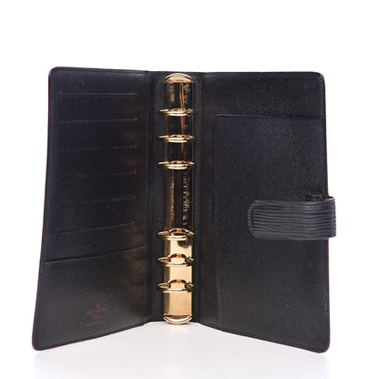 Louis Vuitton Epi Medium Ring Agenda Cover Black 5 of 8