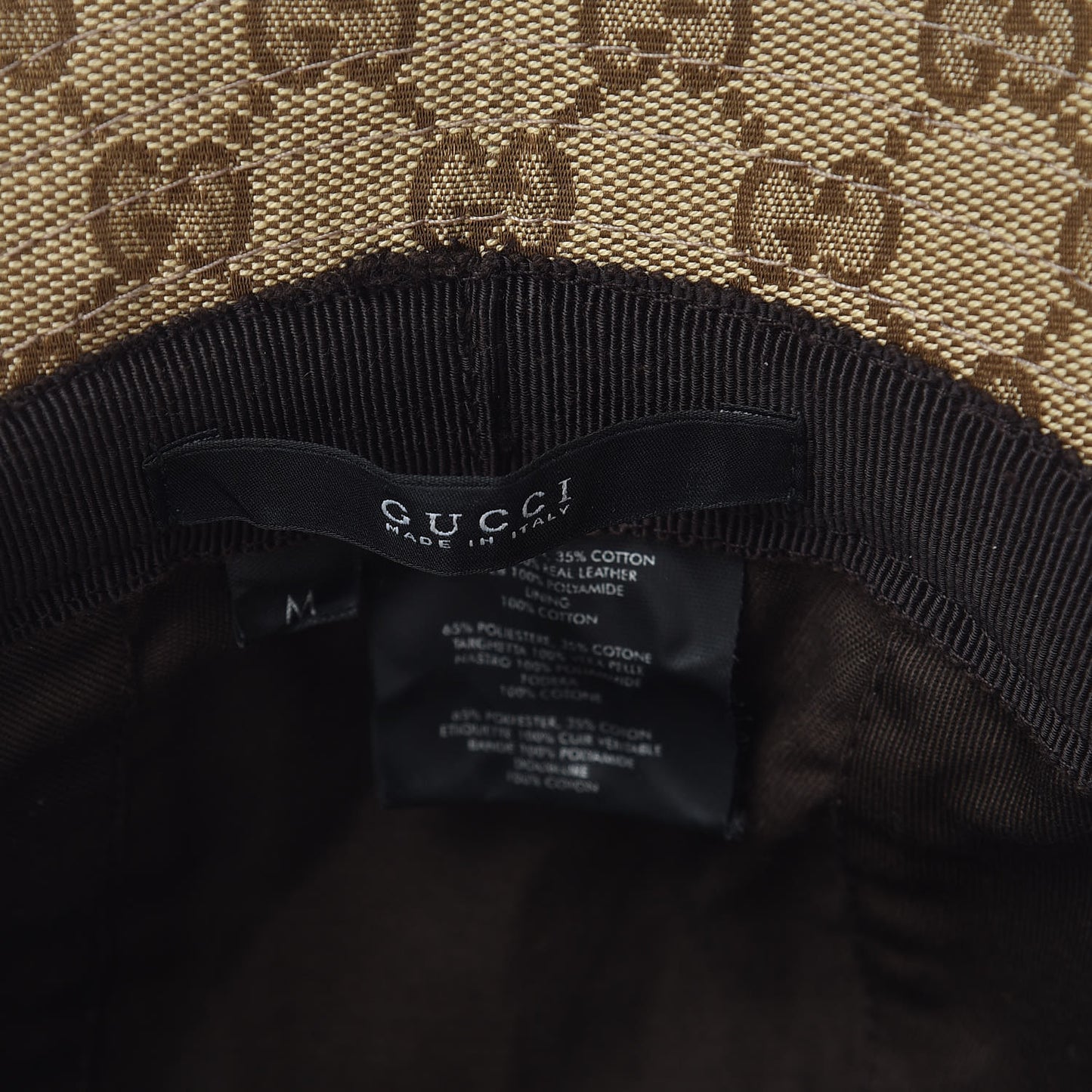 Monogram Web Bucket Hat M Brown