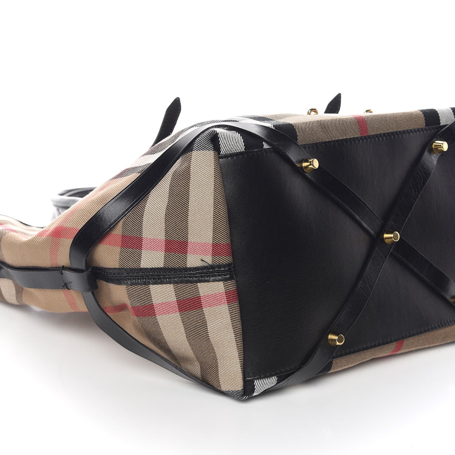 Burberry House Check Bridle Calfskin Medium Salisbury Tote Black 5 of 10