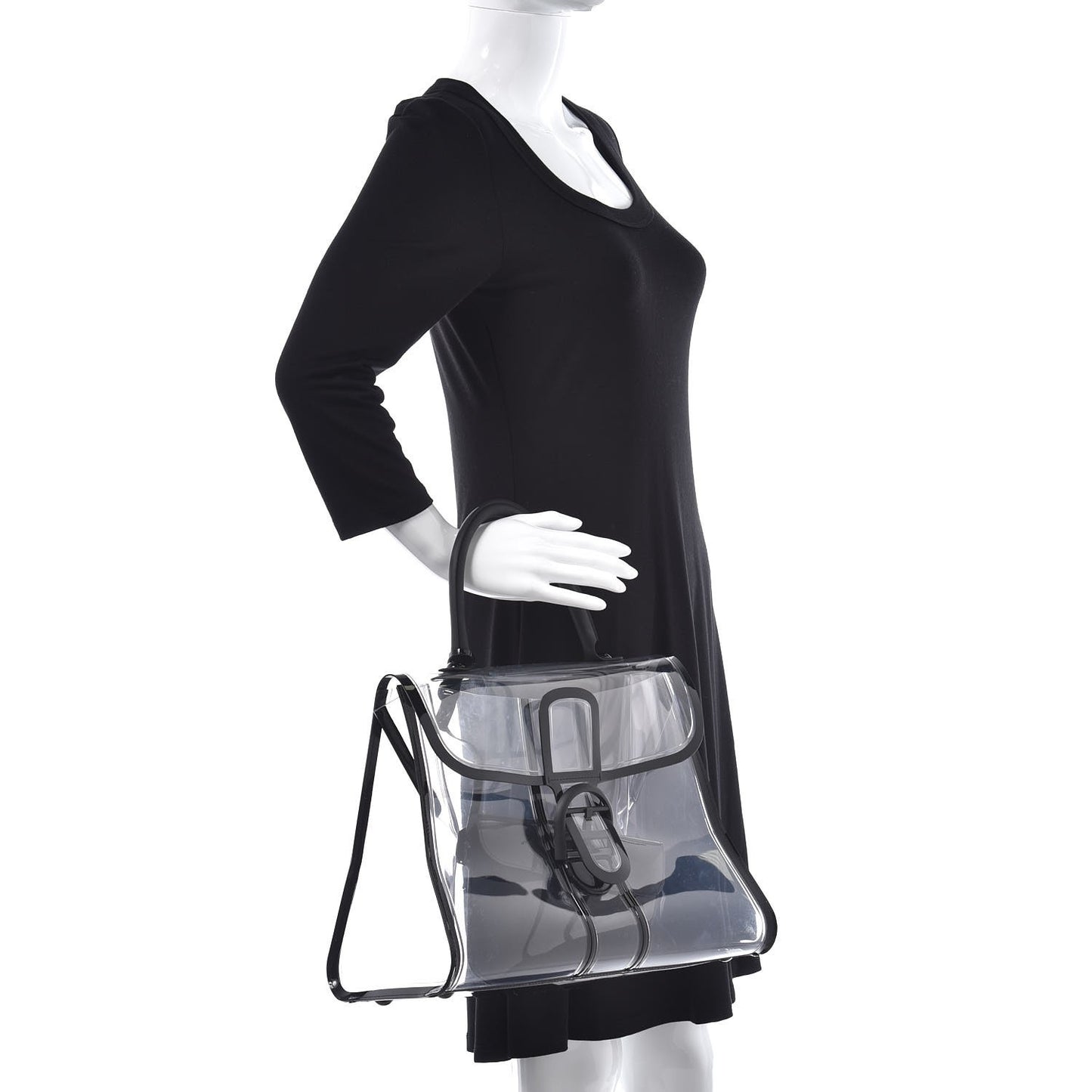 PVC X Ray Brillant Satchel Black
