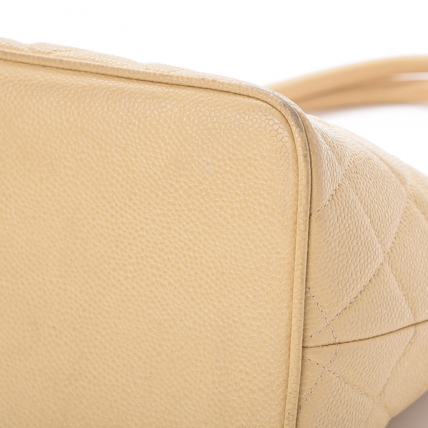 Caviar Quilted Medallion Tote Beige