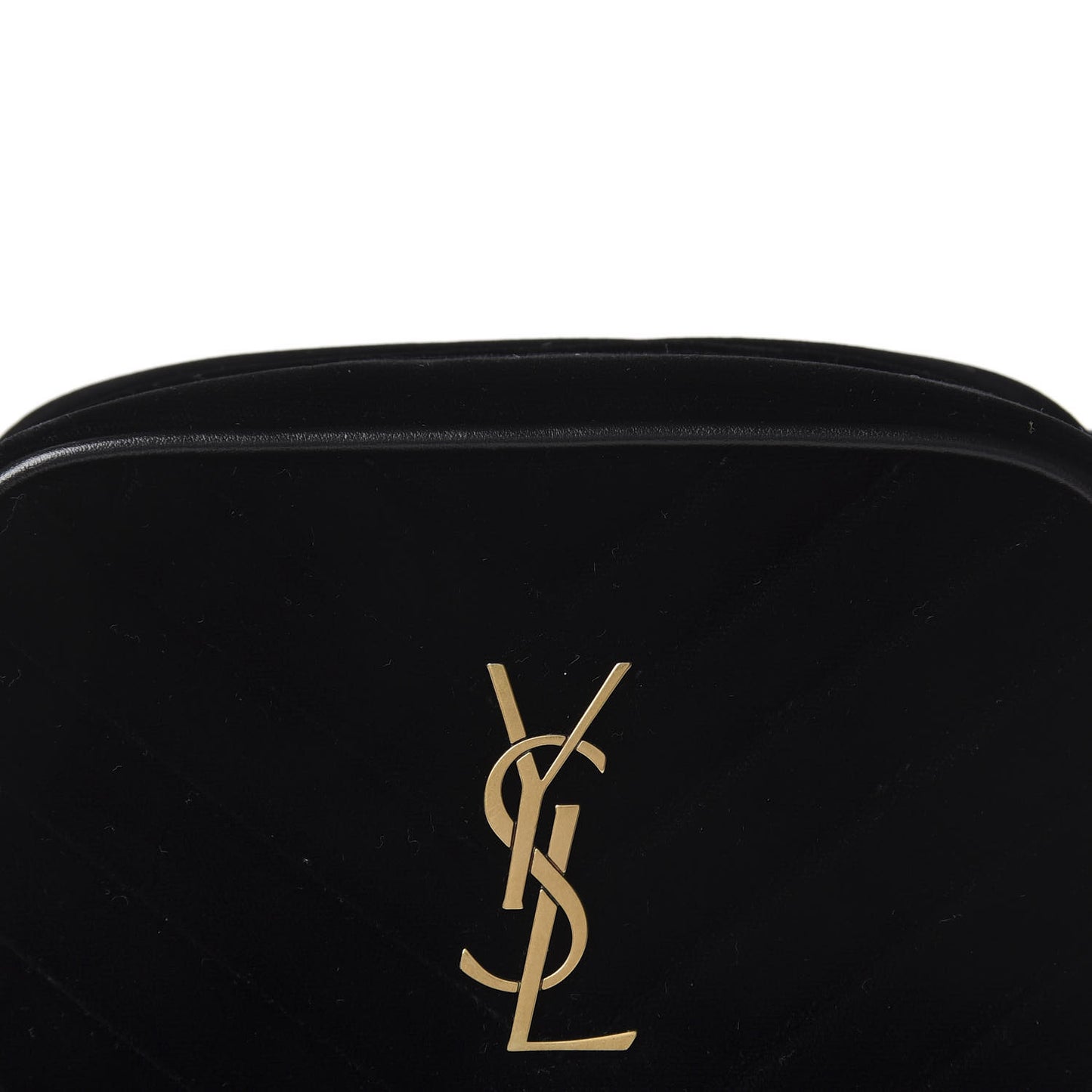 Velour Matelasse Monogram Lou Belt Bag Black