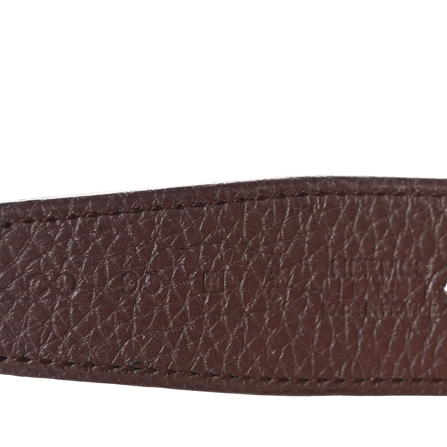 Hermes Box Togo 32mm H Belt 95 38 Black Chocolate 5 of 6