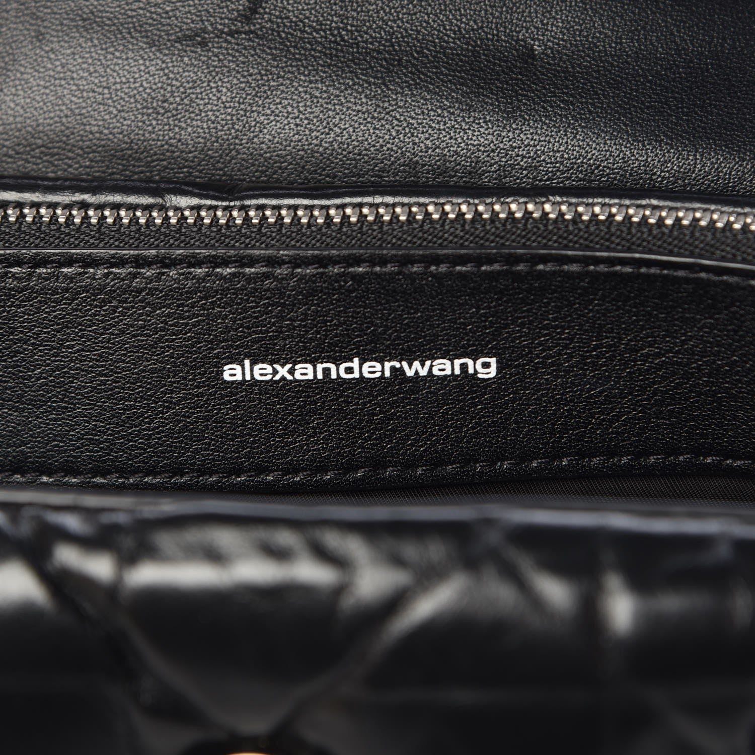 Alexander Wang Calfskin Quilted Halo Crossbody Bag Black 7 of 8
