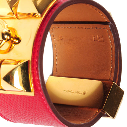 Hermes Epsom Collier de Chien CDC Bracelet Small Rouge Casaque 5 of 6
