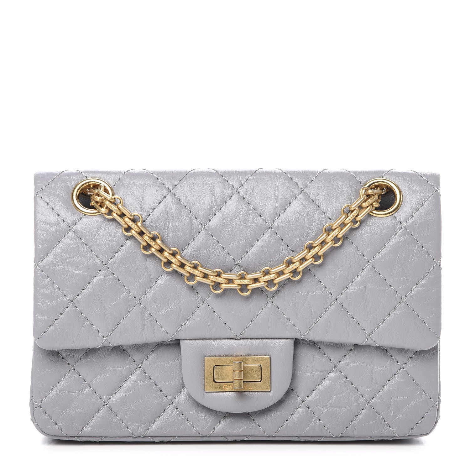 Chanel Aged Calfskin Quilted 2.55 Reissue Mini Flap Grey 1 of 11