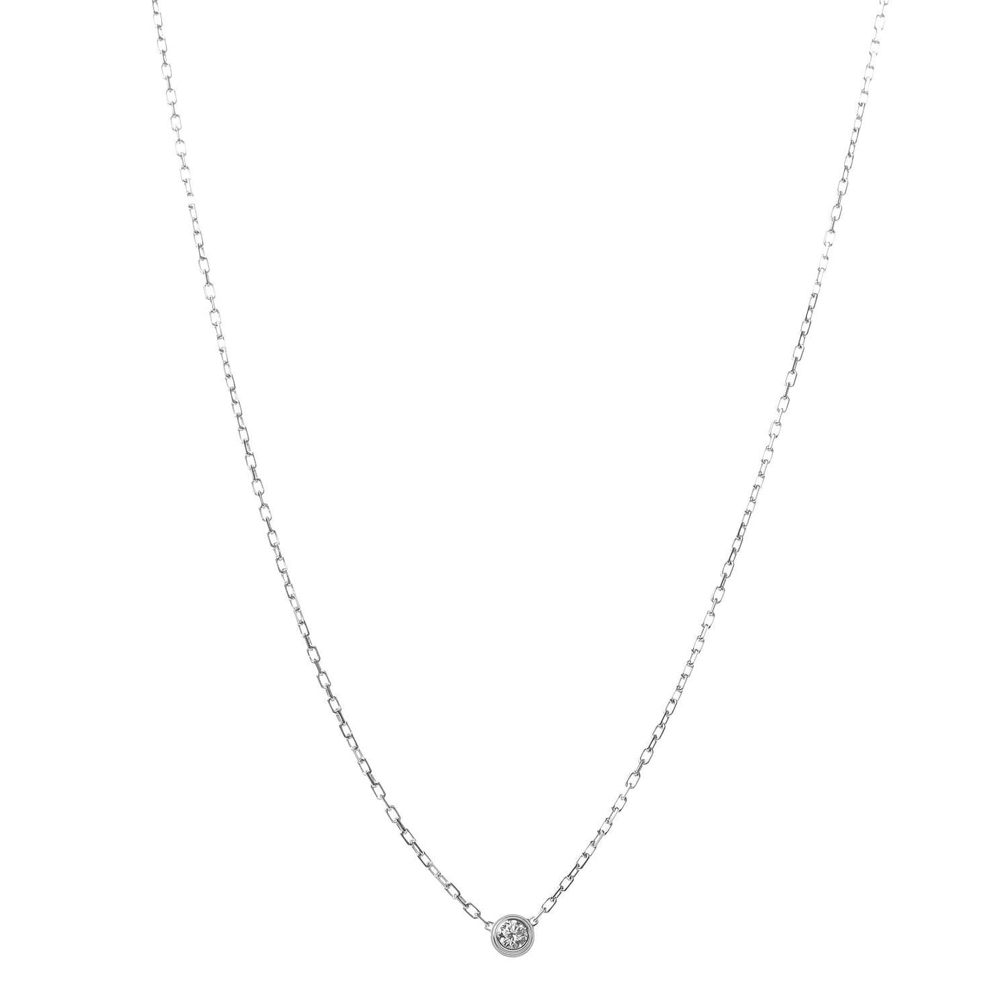 18K White Gold Diamond SM D'Amour Pendant Necklace