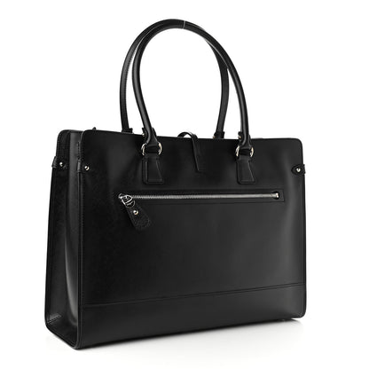 Salvatore Ferragamo Printed Calfskin Briana Tote Black 3 of 9