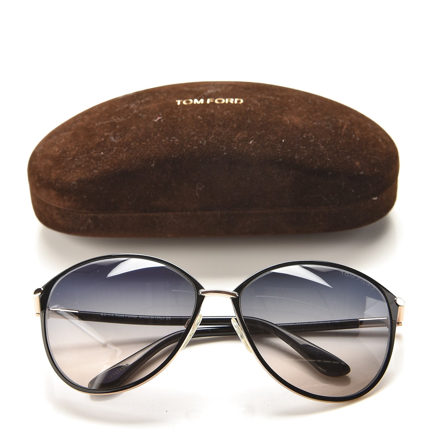 Penelope Vintage Round Sunglasses TF320 Black