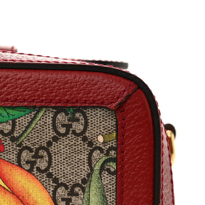 Gucci GG Supreme Monogram Flora Web Small Ophidia Top Handle Shoulder Bag Hibiscus Red 16 of 23