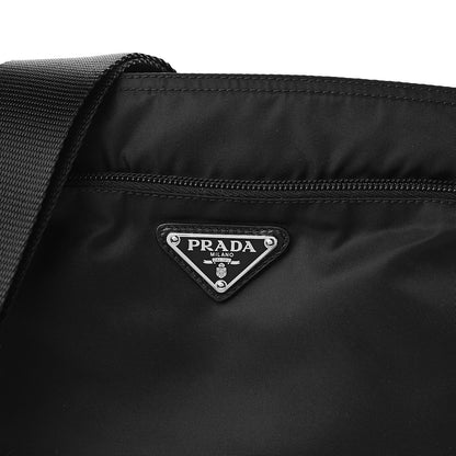 Prada Nylon Flat Messenger Bag Black 10 of 10
