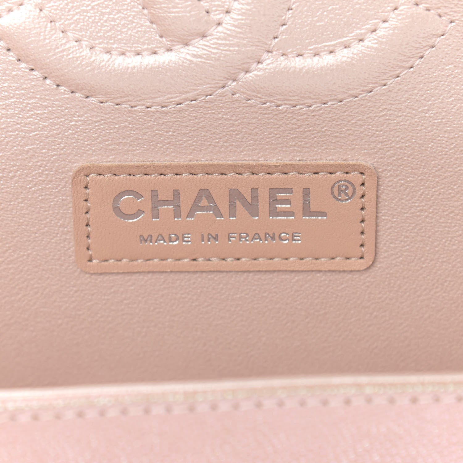 Chanel Metallic Caviar Chevron Quilted Medium Double Flap Light Gold 6 of 9