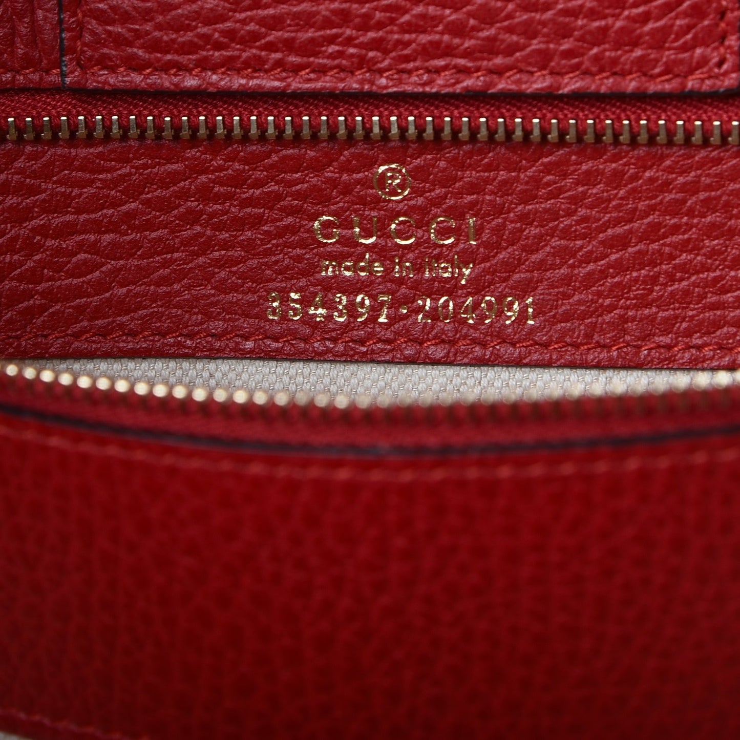 Dollar Calfskin Medium Swing Tote Red