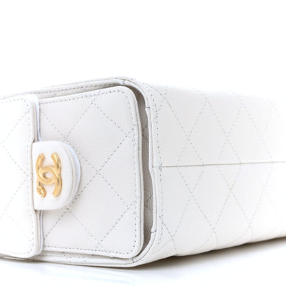 Chanel Caviar Quilted Mini Chanel 25 Handbag White 9 of 11