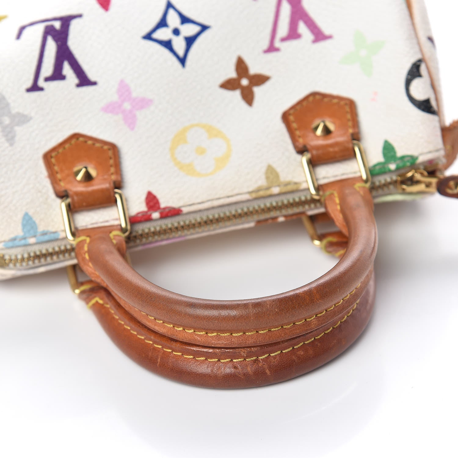 Louis Vuitton Monogram Multicolor Mini Sac HL Speedy White 9 of 13