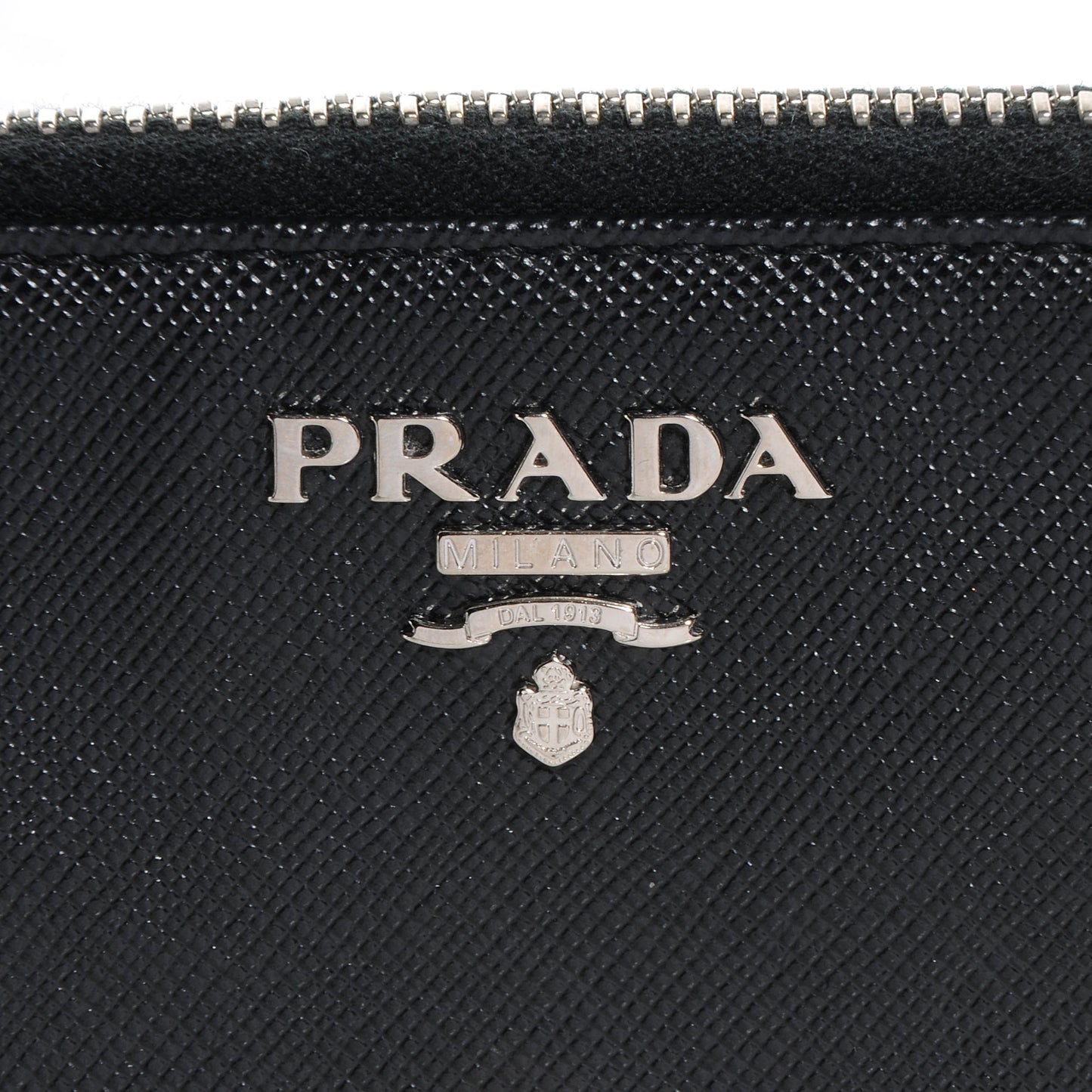 Saffiano Zip Around Wallet Nero Black