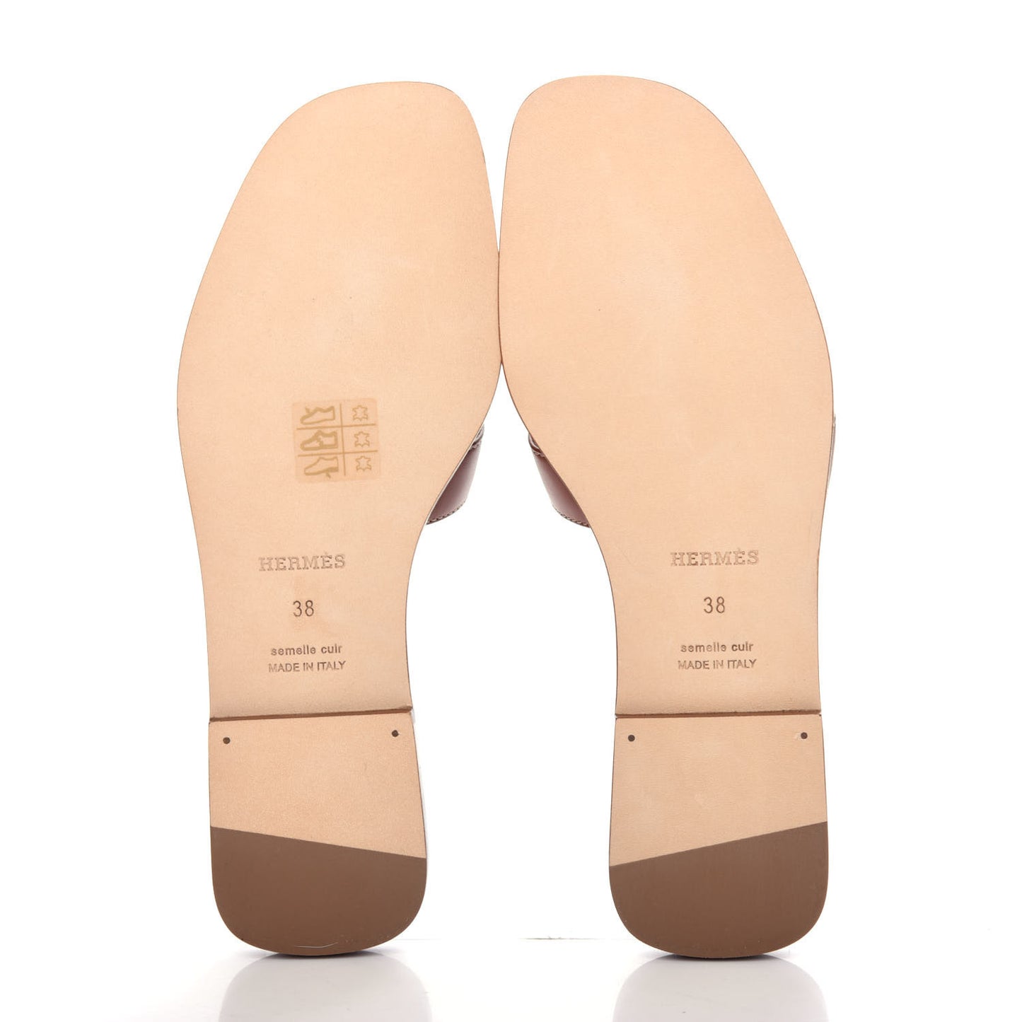 Box Calfskin Oran Sandals 38 Gold