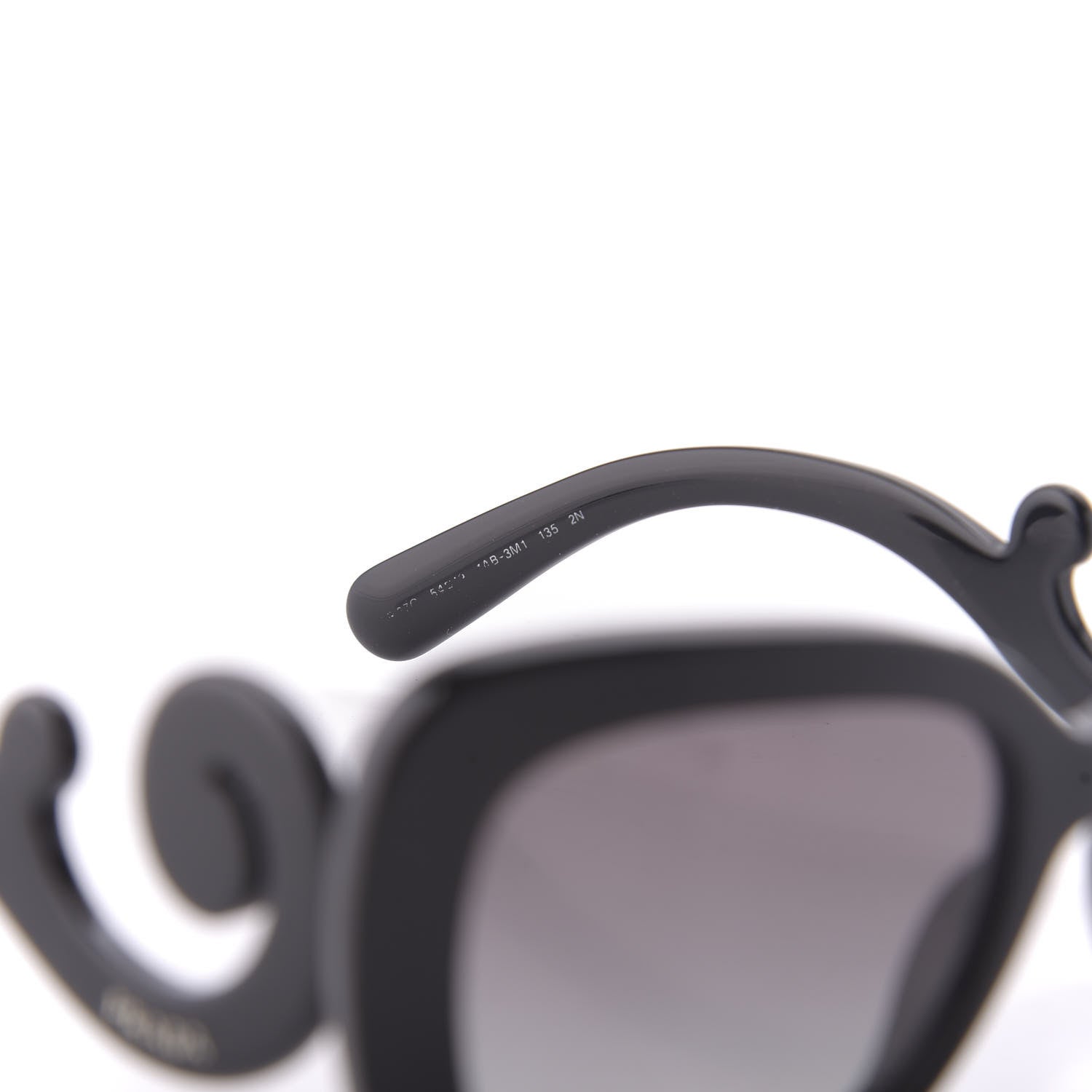 Prada Acetate Baroque Sunglasses SPR 27O Black 7 of 9