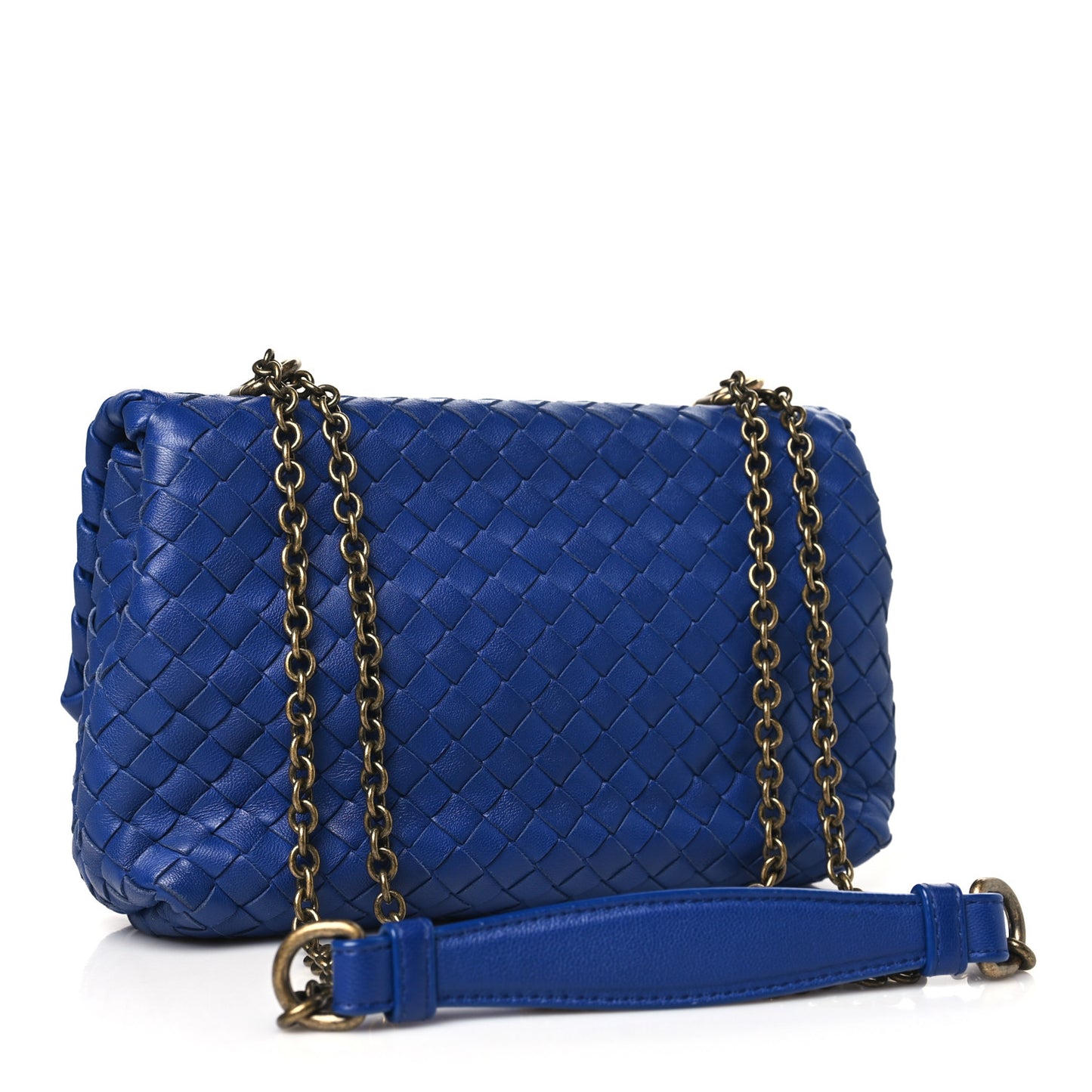 Nappa Intrecciato Baby Olimpia Shoulder Bag Atlantic