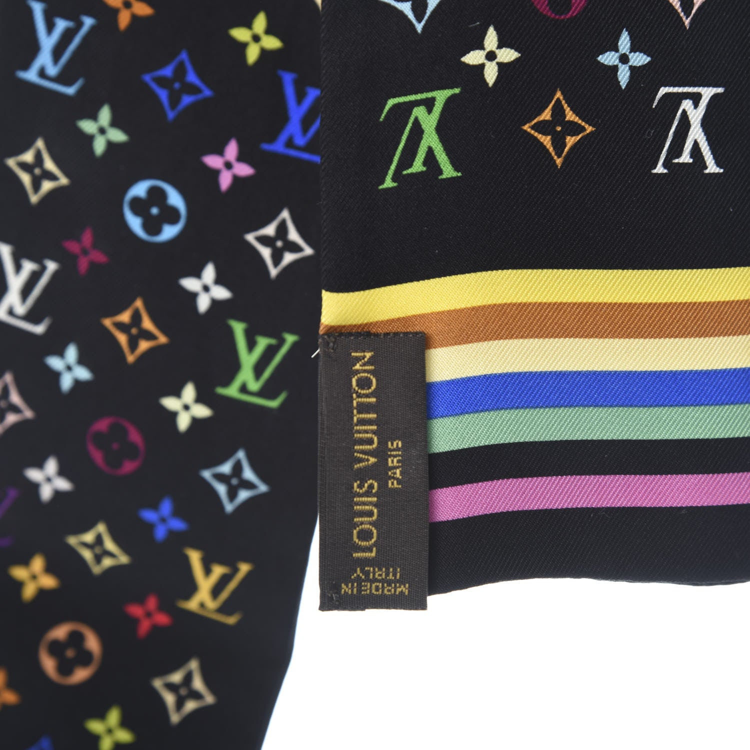Louis Vuitton Silk Multicolor Bandeau Black 3 of 3