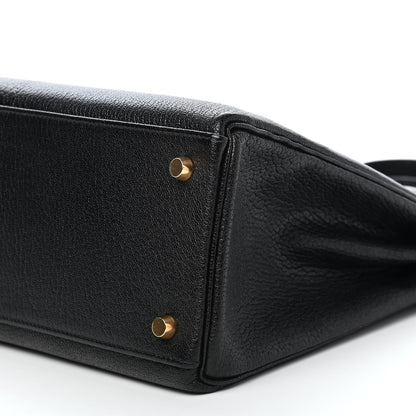Hermes Chevre De Coromandel Kelly Retourne 32 Black 8 of 8