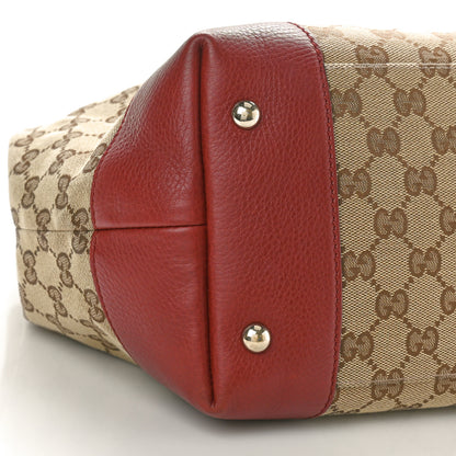 Gucci Monogram Web Medium Dressage Tote Red 9 of 11