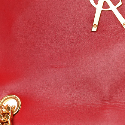 Saint Laurent Lambskin Matelasse Monogram Large Vicky Chain Bag Rouge Eros 10 of 18