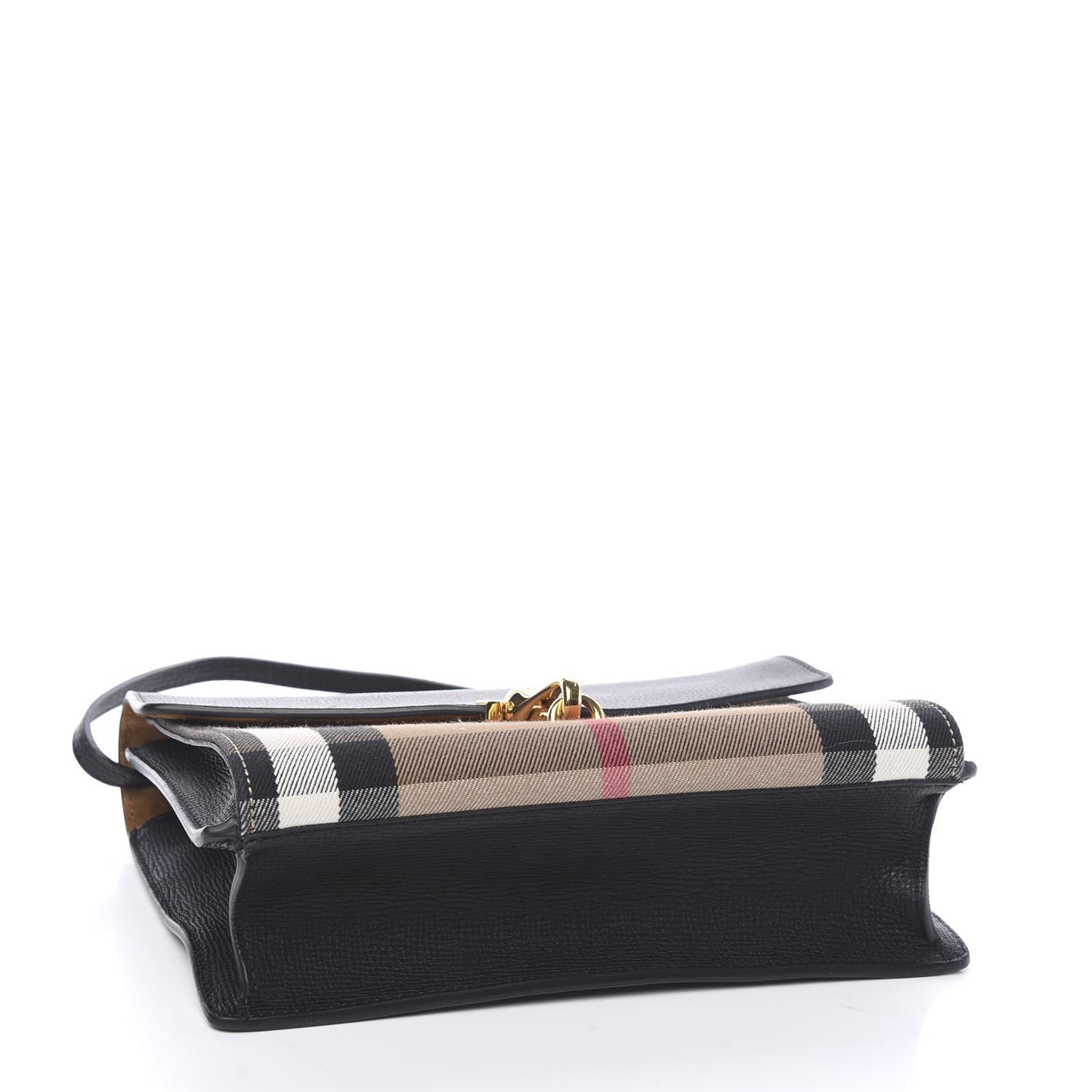 Derby Calfskin House Check Small Macken Crossbody Bag Black