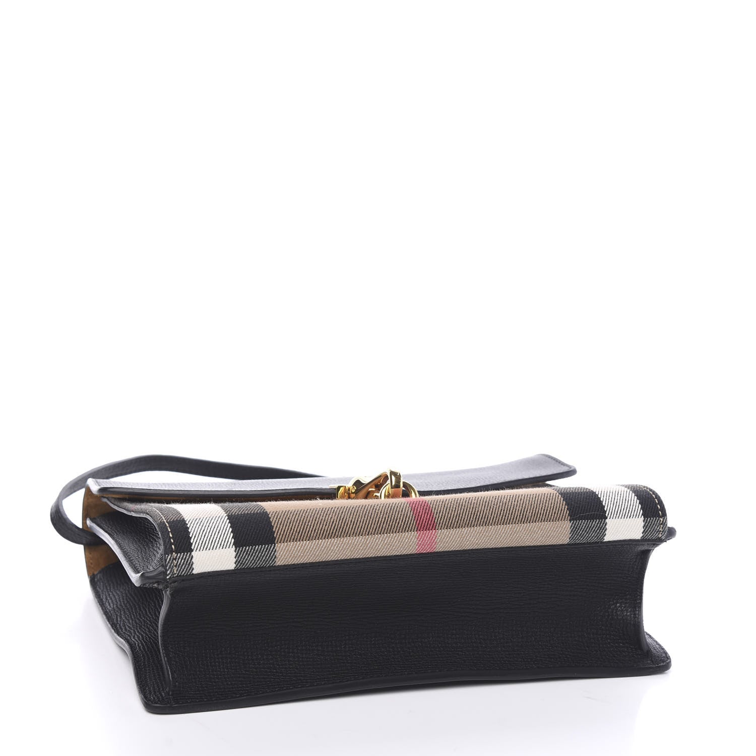 Burberry Derby Calfskin House Check Small Macken Crossbody Bag Black 3 of 10