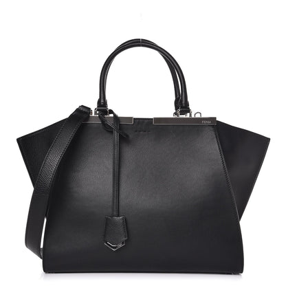 Fendi Vitello Dolce Shiny Nappa Petite 3Jours Tote Black 1 of 8