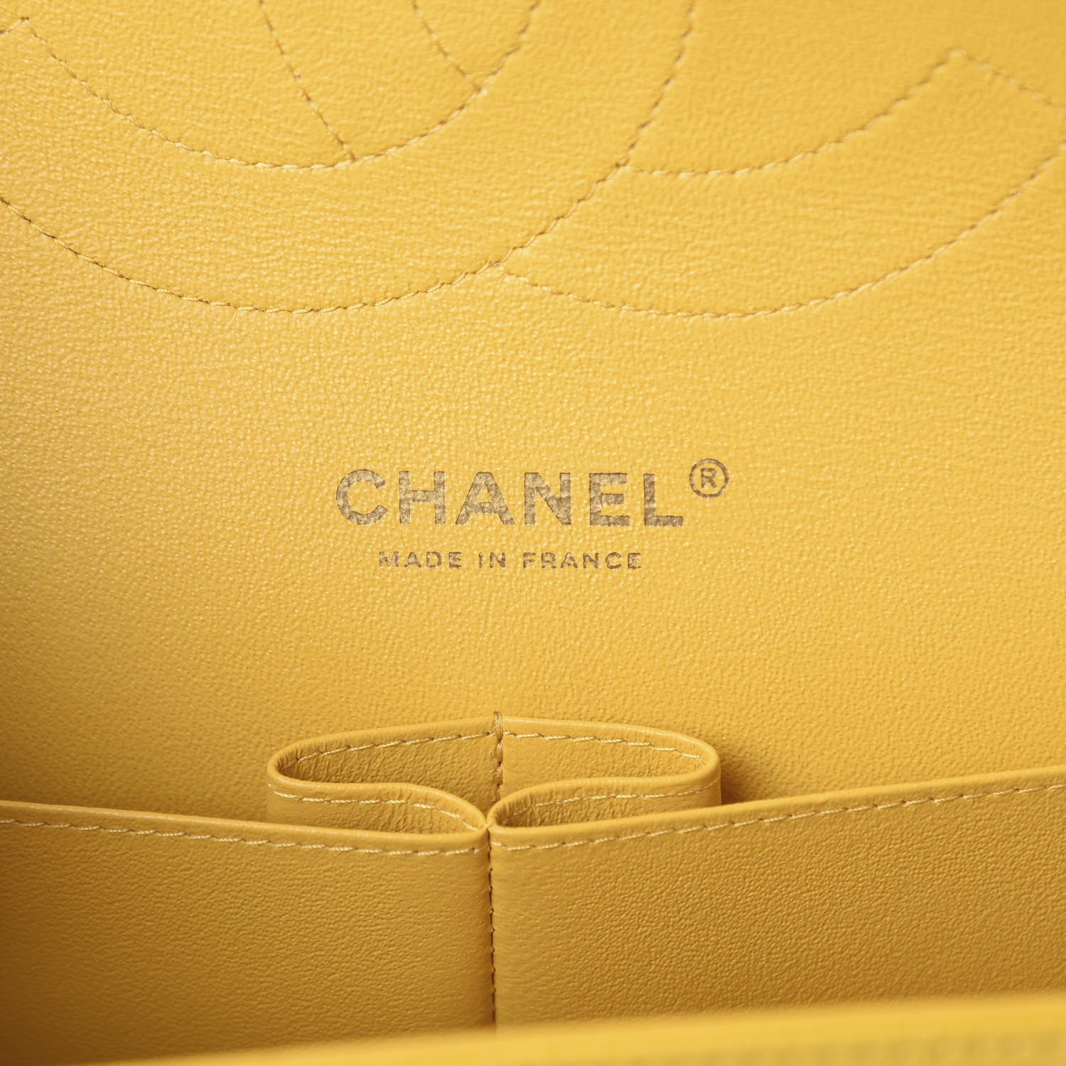 Chanel Caviar Quilted Jumbo Double Flap Yellow 6 of 8