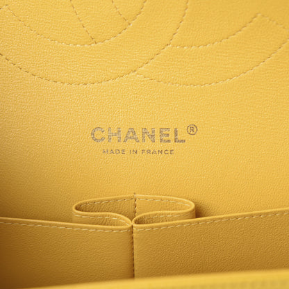 Chanel Caviar Quilted Jumbo Double Flap Yellow 6 of 8