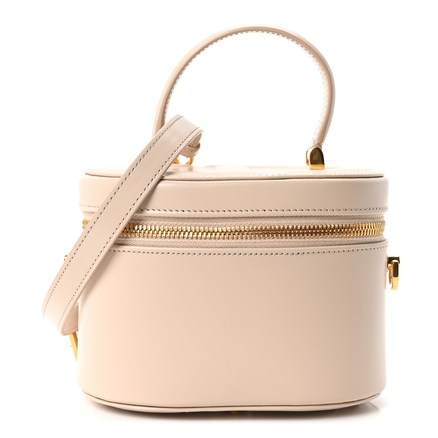 Calfskin CD Signature Vanity Caramel Beige