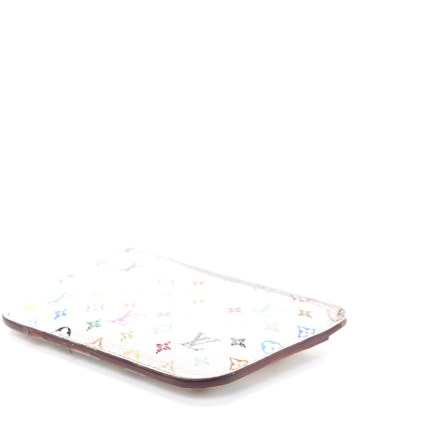 Louis Vuitton Monogram Multicolor Key Pouch White Litchi 8 of 11