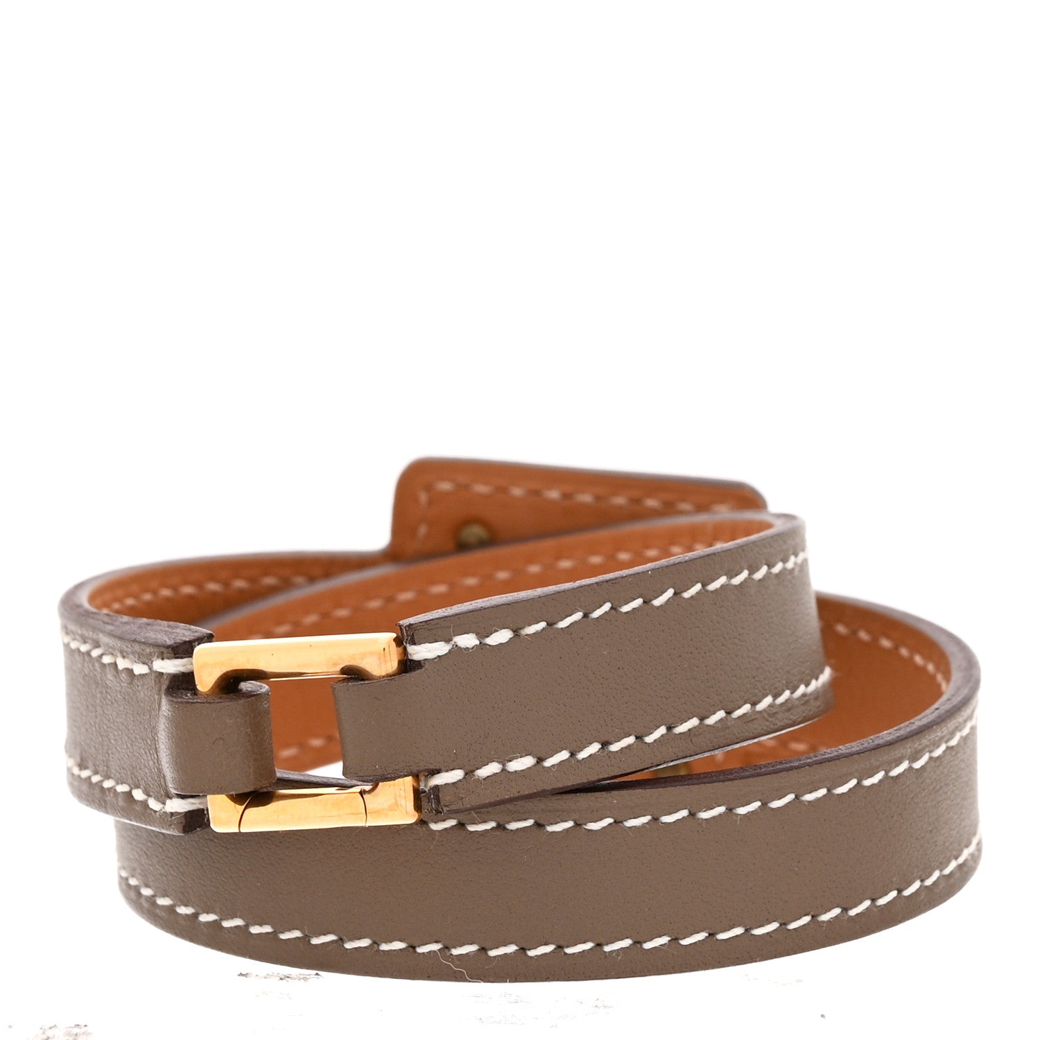 Hermes Swift O'Kelly Double Tour Bracelet Etoupe Etoupe 3 of 7