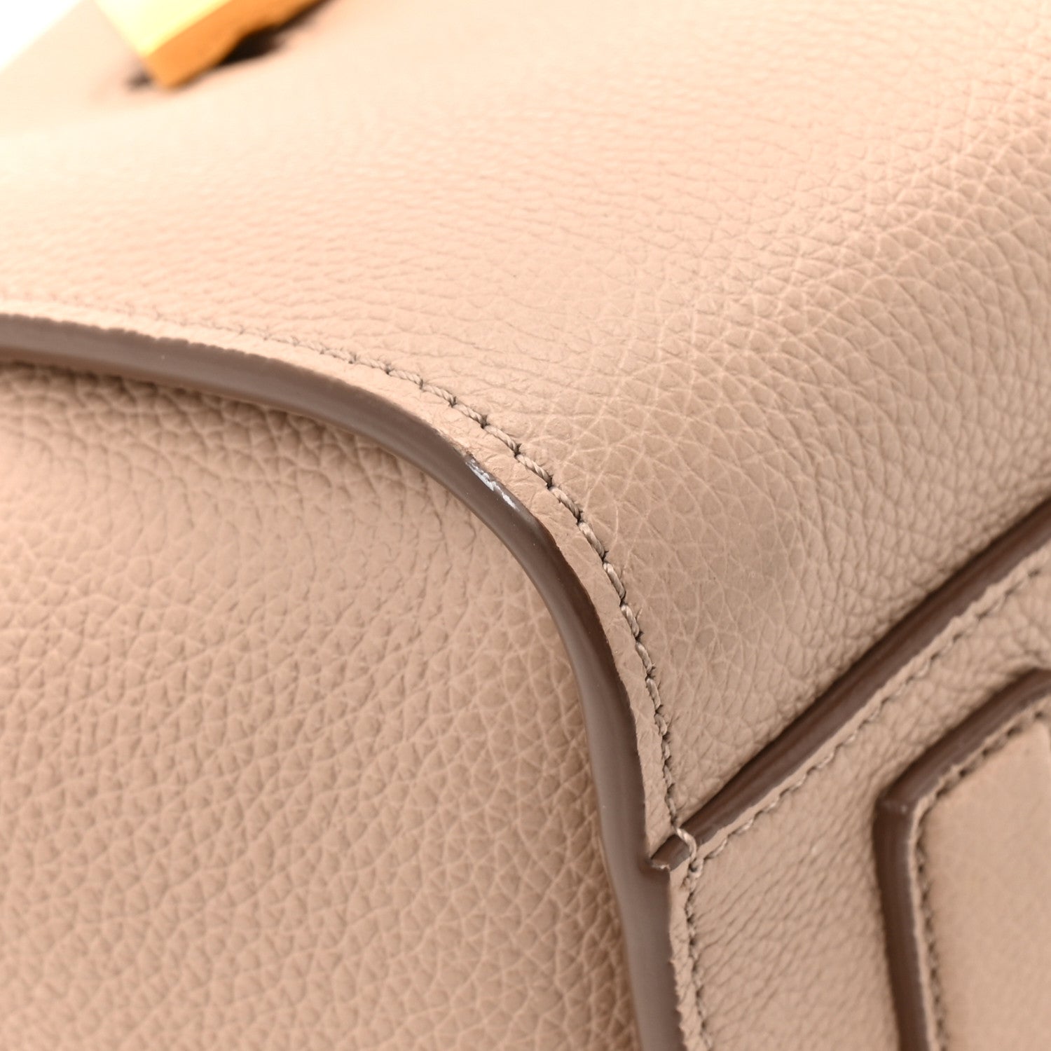 Tom Ford Grained Calfskin Small Padlock Top Handle Beige 10 of 12