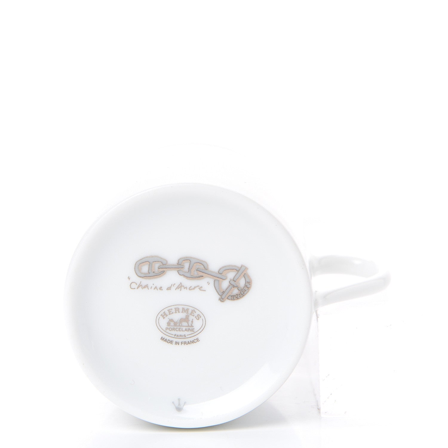 Hermes Porcelain Platinum Chaine d'Ancre Tea Cup and Saucer Set of 2 6 of 8