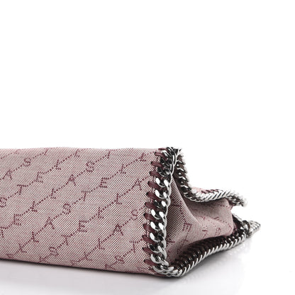 Stella McCartney Denim Logo Mini Falabella Tote Burgundy 6 of 8