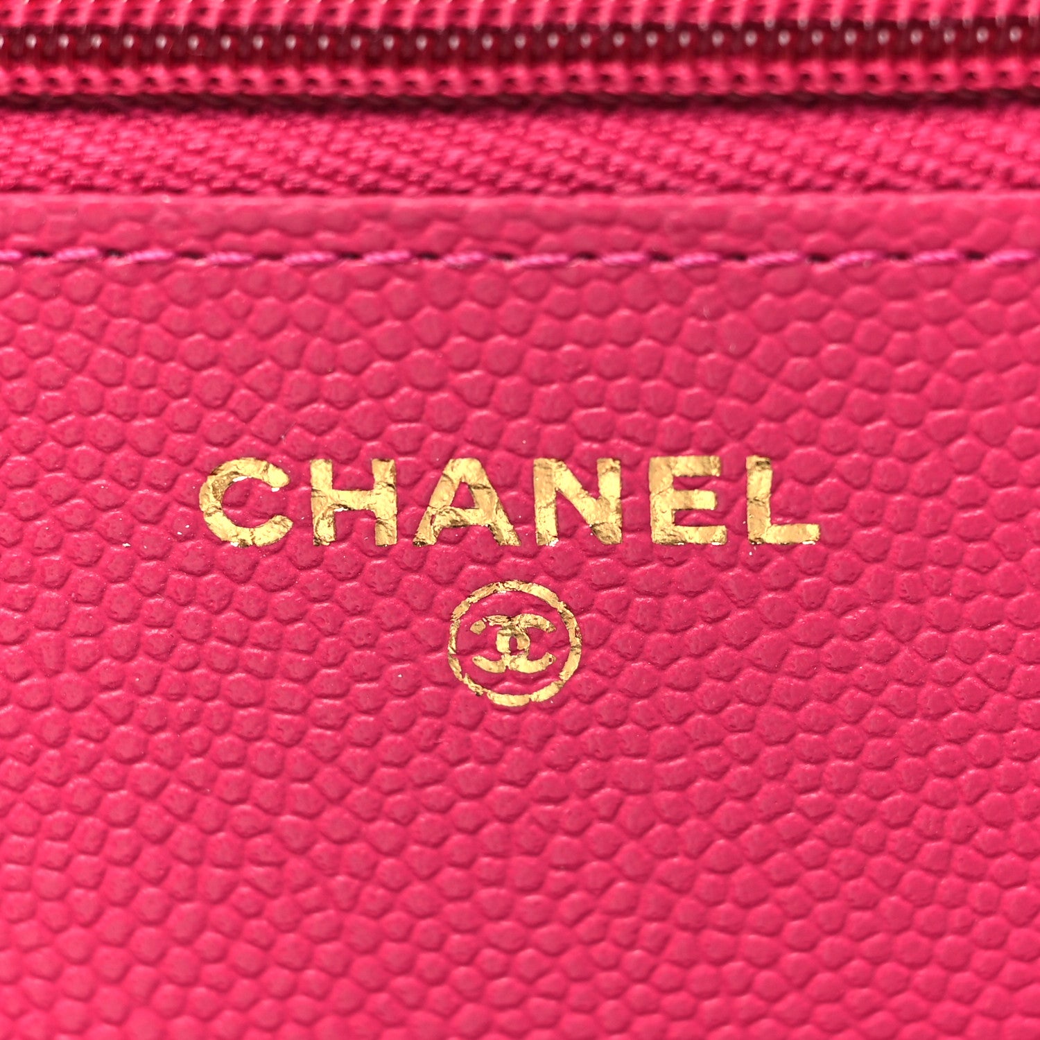 Chanel Caviar Quilted Wallet On Chain WOC Fuchsia 6 of 10