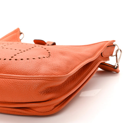 Hermes Taurillon Clemence Evelyne III PM Orange 10 of 12