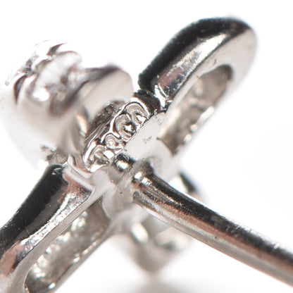 Tiffany Platinum Diamond Cross Stitch Stud Earrings 5 of 7