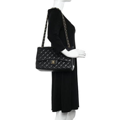 Chanel Caviar Quilted Jumbo Double Flap Black 2 of 16