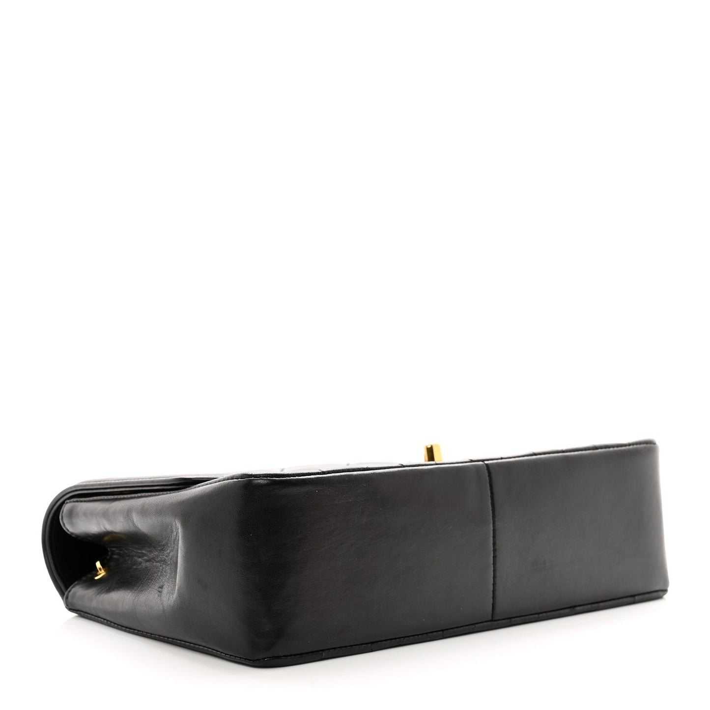 Lambskin Quilted Medium Single Flap Black