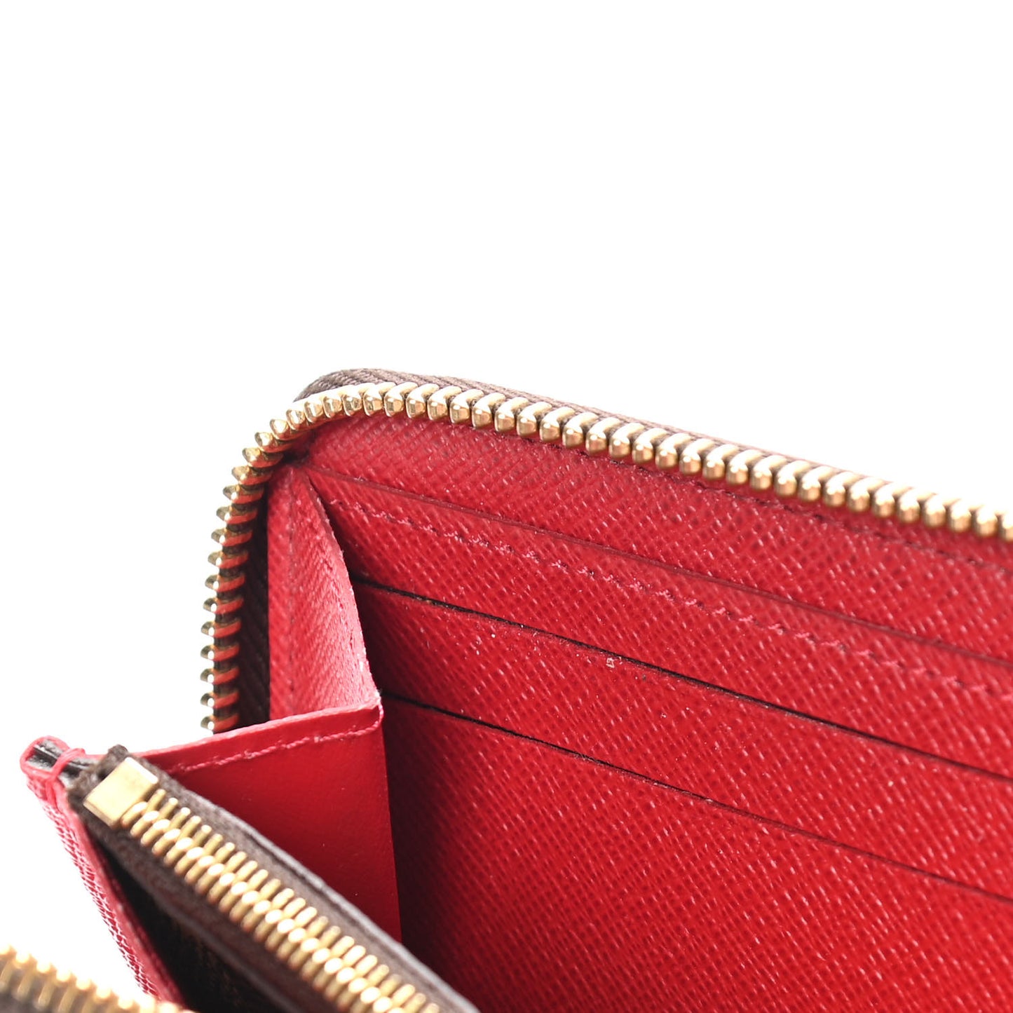 Damier Ebene Clemence Wallet Cherry