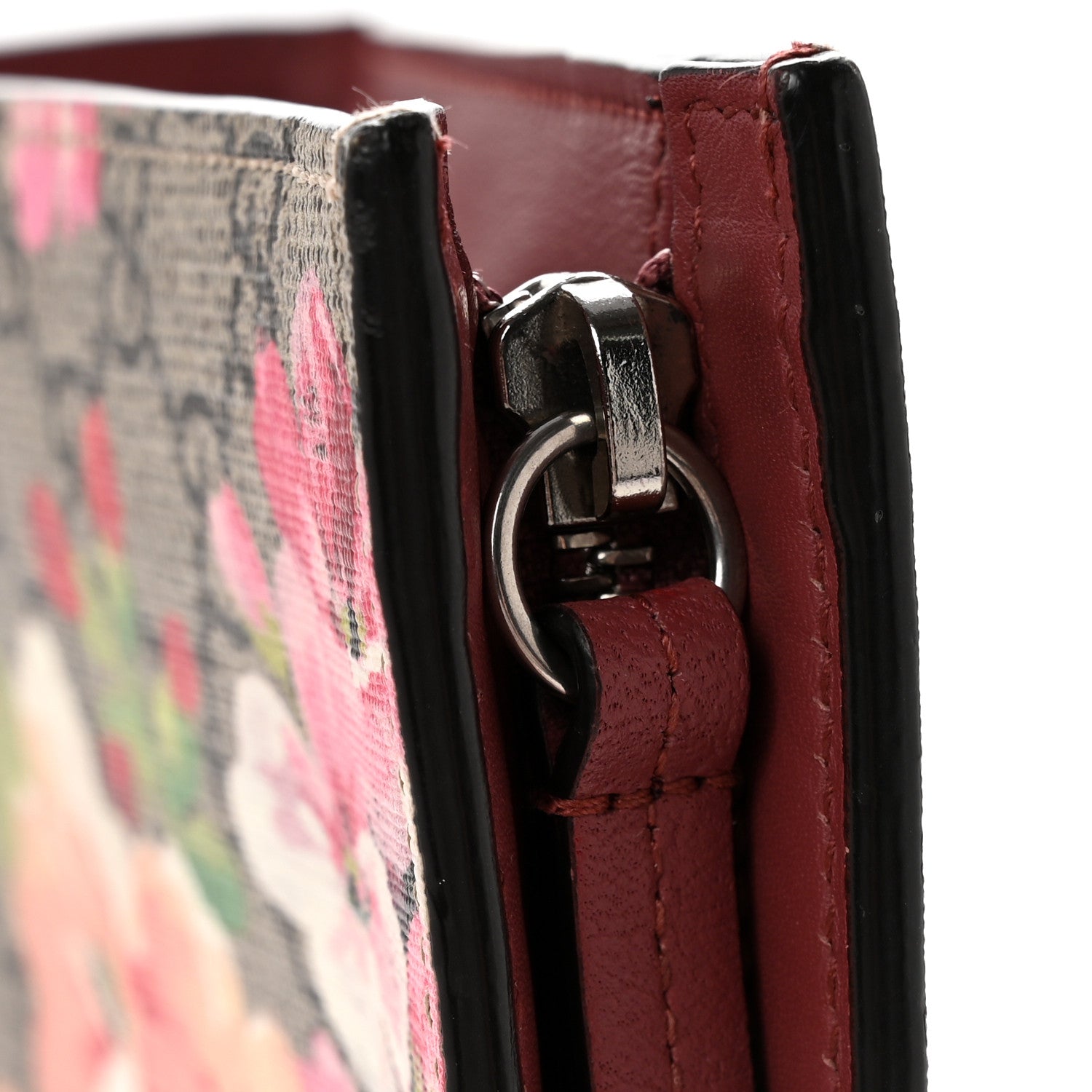 Gucci GG Supreme Monogram Blooms Large Cosmetic Case Beige Multicolor Dry Rose 9 of 10