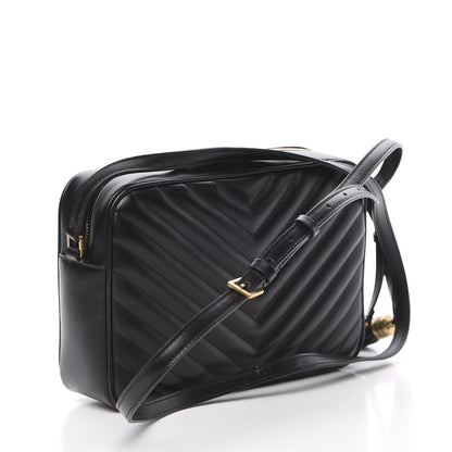 Saint Laurent Calfskin Matelasse Monogram Lou Camera Bag Black 2 of 9